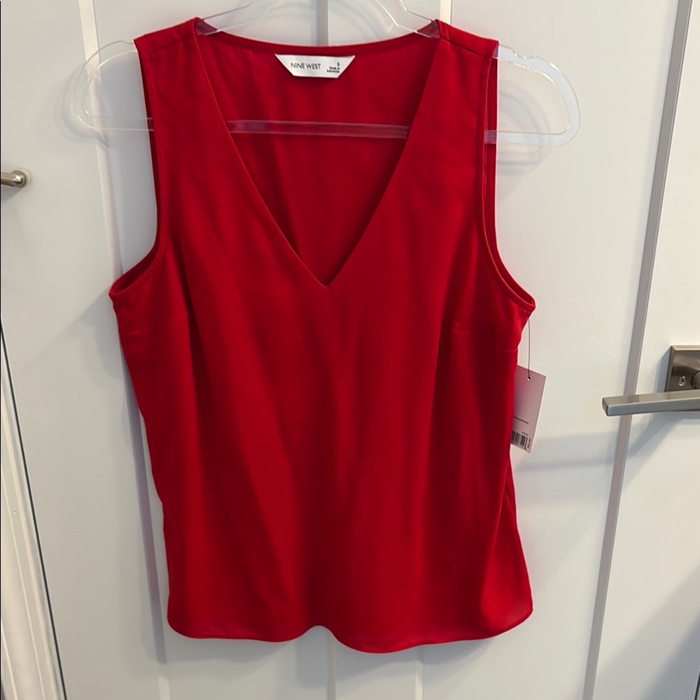Nine West Red Sleeveless Tank Top